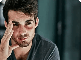 man with trauma